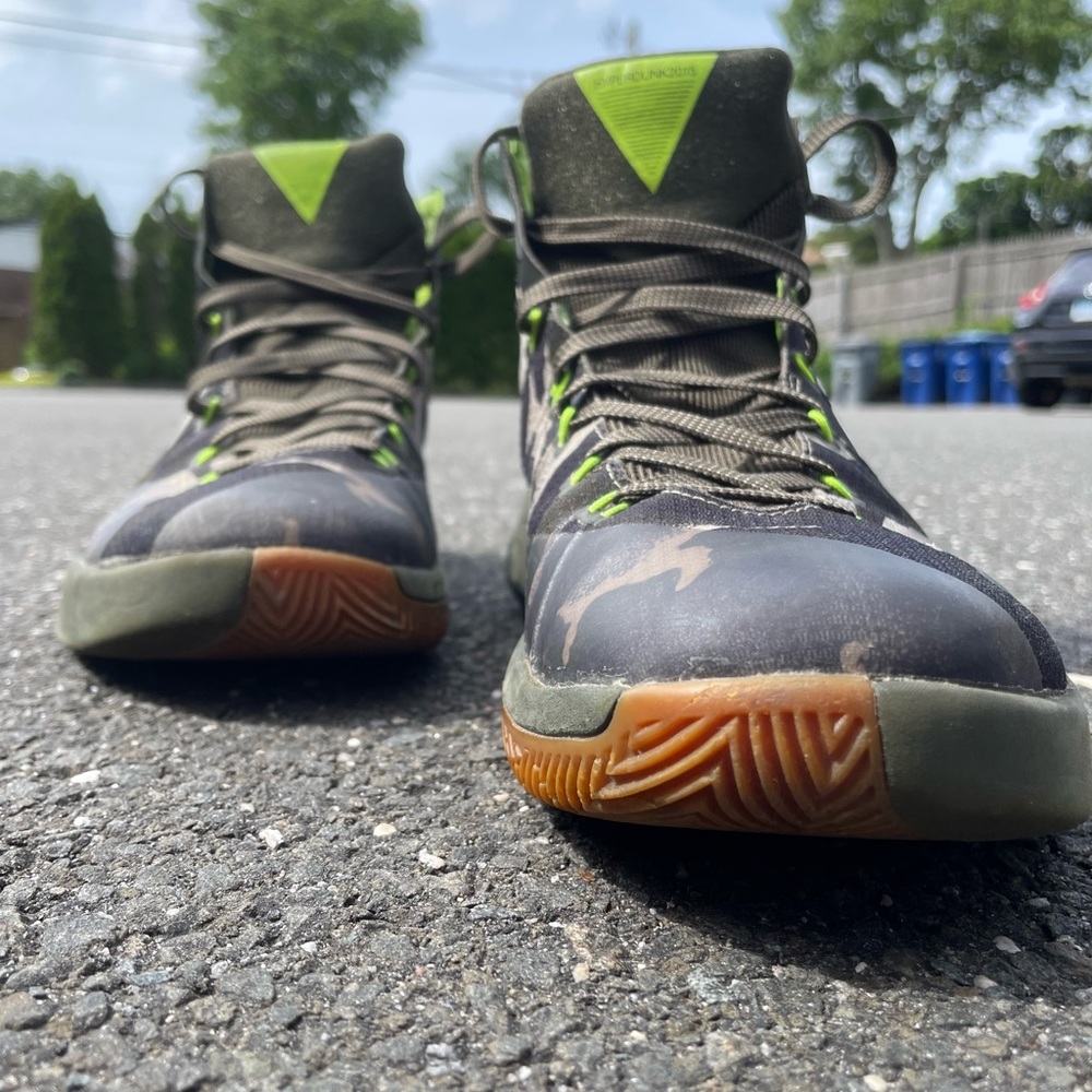 Nike camo basketball sneakers
